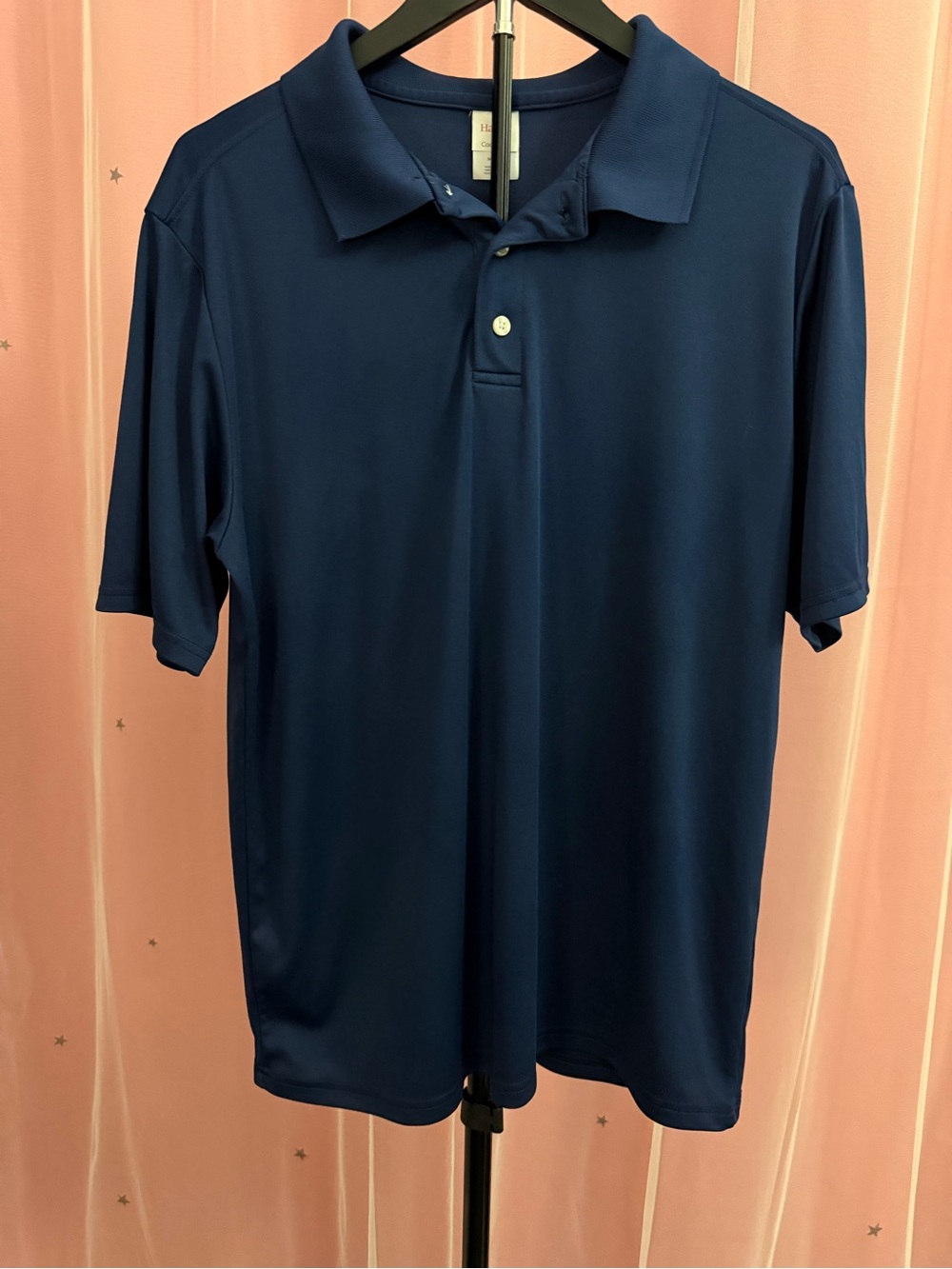 Hanes Navy Blue Dry-Fit Polo Shirt Men’s Size M